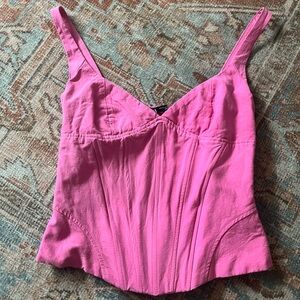 Zara hot pink corset top